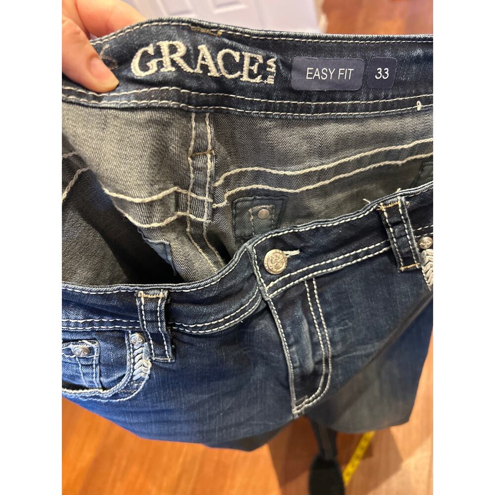 Grace in L.A. Bootcut Aztec Cross Jeans - Picture 8 of 12